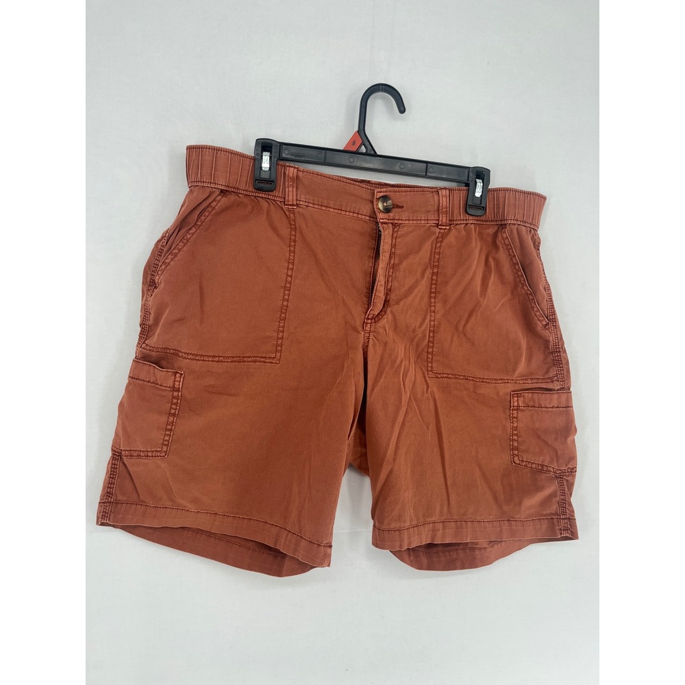 Sonoma Goods For Life Womens Utility Cargo Shorts Rust Orange Size 16 Stretch